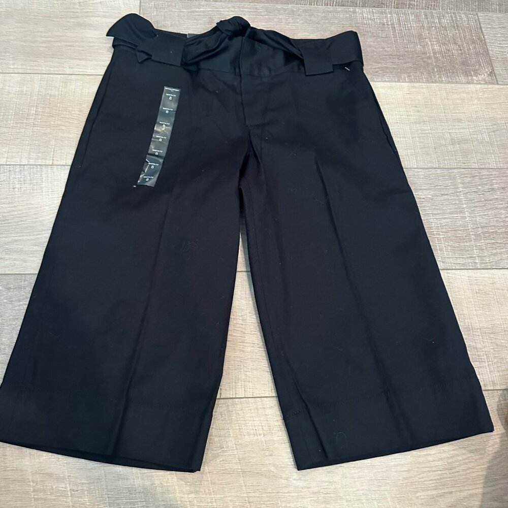 BANANA REPUBLIC CROPPED CAPRI PANTS MARTIN FIT BLACK NEW SIZE 8